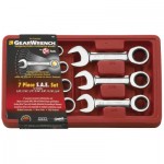 Apex 9507D 7 Pc. Stubby Combination Ratcheting Wrench Sets