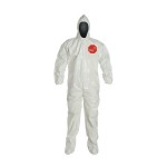 DuPont SL128TWH2X000600 Tychem SL Coveralls with attached Hood and Socks