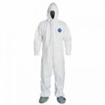 DuPont TY122SWH6X002500 Tyvek Coveralls with Attached Hood and Boots
