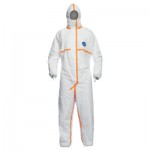 DuPont TJ198TWH7X0025PI Tyvek Hooded Coveralls with Elastic Wrists and Ankles