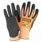 Wells Lamont Y9296L Vis-Tech Cut-Resistant Gloves with Nitrile Coated Palm
