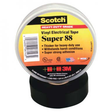 3M Electrical Scotch Super Vinyl Electrical Tapes 88