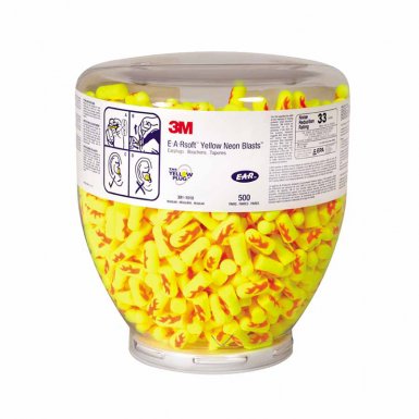 3M 10080500000000 Personal Safety Division E-A-Rsoft Yellow Neons Foam Earplugs