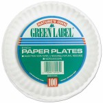 AJM AJM PP9GREWH Uncoated Paper Plates