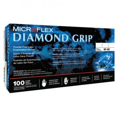 Ansell MF-300-S Microflex Diamond Grip Disposable Gloves
