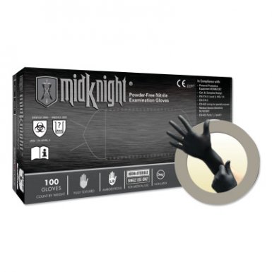 Ansell 769799296055 Microflex MidKnight MK-296 Nitrile Exam Gloves