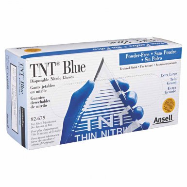 Ansell 565719 TNT Blue Disposable Gloves