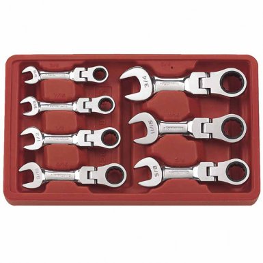Apex 9570 7 Pc. Stubby Flex Combination Ratcheting Wrench Sets