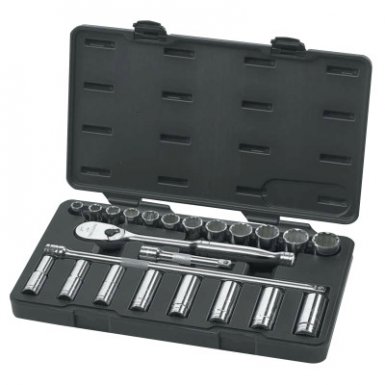 Apex 80707 Surface Drive Socket Sets With 84 Tooth Ratchet