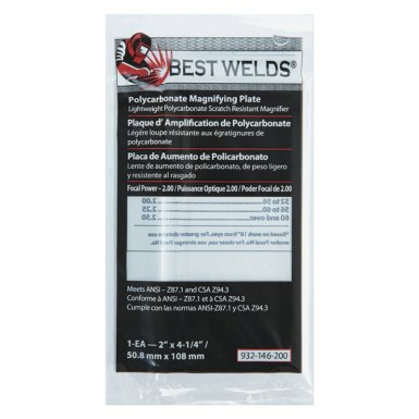 Best Welds 932-146-200 Comfort Eye Protection Plastic Magnifier Plate