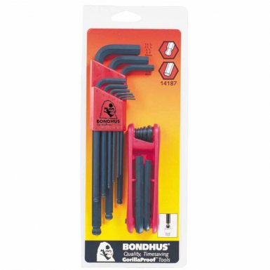 Bondhus 14187 Balldriver L-Wrench and Fold-Up Set Combinations