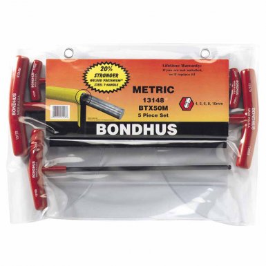 Bondhus 13148 Balldriver T-Handle Hex Key Sets