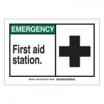 Brady 21806 EMERGENCY First Aid Station Signs