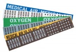 Brady 87747 Medical Gas Pipe Markers