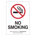Brady 88427 No Smoking Signs