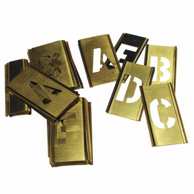 C.H. Hanson 10167 Brass Stencil Gothic Style Letter Sets