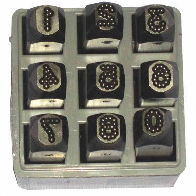 C.H. Hanson 26641 Low Stress Dot Design Steel Hand Stamp Sets