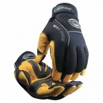 Caiman 2956-M Gold Grain Leather Palm Gloves