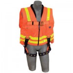 Capital Safety 1107404 DBI-SALA Delta Vest Hi-Vis Reflective Workvest Harness with Tongue Buckle Leg Straps