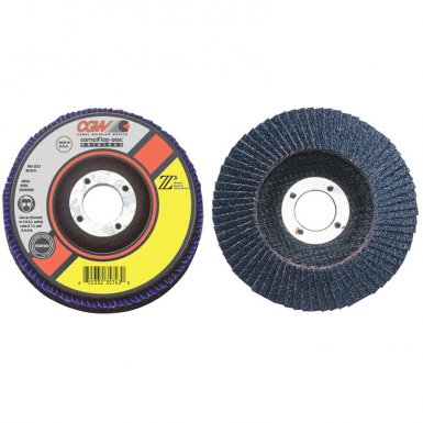 CGW Abrasives 42102 Flap Discs, Z3 -100% Zirconia, Regular