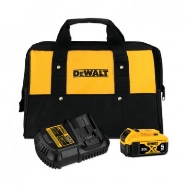 DeWalt DCB205CK 20V MAX* 5.0AH Battery Charter Kit, with Bag