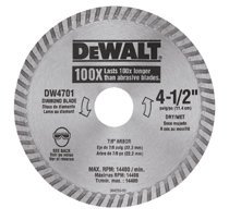 DeWalt DW4701 Continuous Rim Diamond Blades