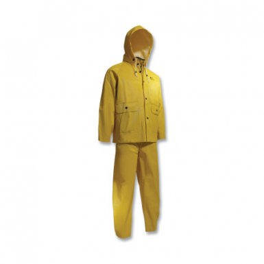 Dunlop Protective Footwear 7601700.2X ONGUARD Webtex 3-Pc Rain Suits with Hooded Jacket/Bib Overalls