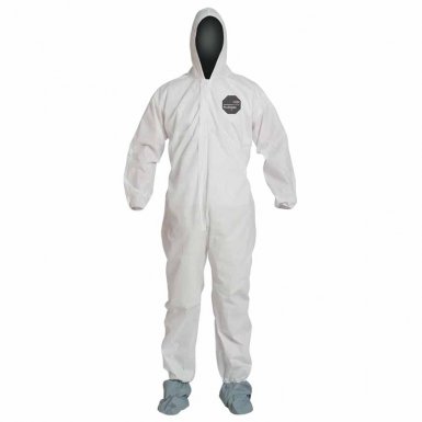 DuPont PB122SWHMD002500 Proshield 10 Coveralls White with Attached Hood and Boots
