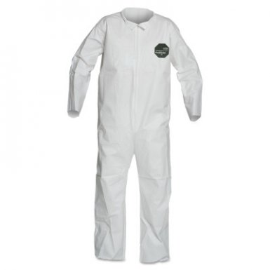 DuPont NB125SWH4X002500 ProShield 50 Collared Coveralls with Elastic Wrists and Ankles