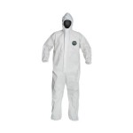 DuPont NB127SWHSM002500 ProShield 50 Hooded Coveralls with Elastic Wrists/Ankles