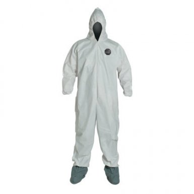 DuPont NG122SWH4X002500 ProShield NexGen Coveralls with Attached Hood and Boots