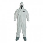 DuPont NG122SWH4X002500 ProShield NexGen Coveralls with Attached Hood and Boots