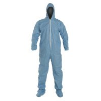 DuPont TM122SBU3X002500 Tempro Coveralls with Attached Hood and Integrated Socks