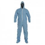 DuPont TM122SBULG002500 Tempro Coveralls with Attached Hood and Integrated Socks