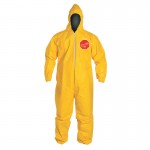 DuPont QC127SGY4X001200 Tychem QC Coveralls with attached Hood
