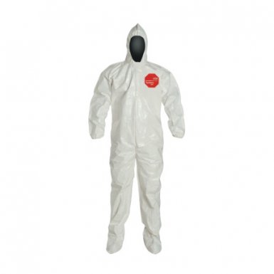 DuPont SL128TWHLG000600 Tychem SL Coveralls with attached Hood and Socks