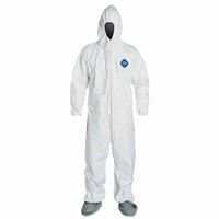DuPont TY122SWH5X002500 Tyvek Coveralls with Attached Hood and Boots