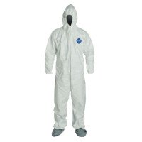 DuPont TY122SWH4X0025VP Tyvek Coveralls With Attached Hood and Boots