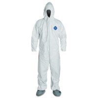 DuPont TY122SWH2X0025NF Tyvek Coveralls with Attached Hood and Boots