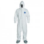 DuPont TY122SWH2X0025NF Tyvek Coveralls with Attached Hood and Boots
