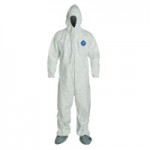 DuPont TY122SWH2X0025VP Tyvek Coveralls with attached Hood and Boots