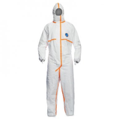 DuPont TJ198TWH7X0025PI Tyvek Hooded Coveralls with Elastic Wrists and Ankles