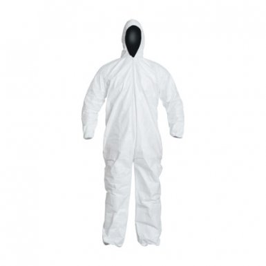 DuPont IC180SWHLG002500 Tyvek IsoClean Coverall with Attached Hood