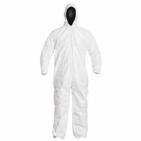 DuPont IC180SWH2X002500 Tyvek IsoClean Coverall with attached Hood