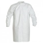 DuPont IC270BWH2X003000 Tyvek IsoClean Frock with Snap Front