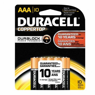Duracell 4133317064 CopperTop Alkaline Batteries with DuraLock Power Preserve Technology