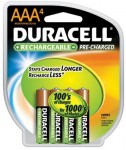 Duracell DX2400B4N Pre-Charged Rechargeable Batteries
