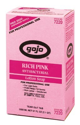 Gojo 7220-04 RICH PINK Antibacterial Lotion Soaps