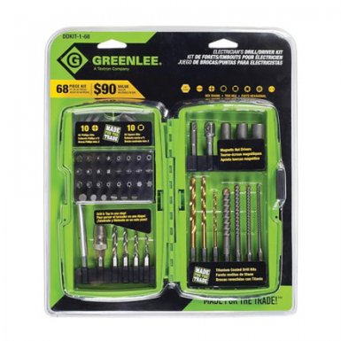 Greenlee DDKIT168 68-Piece Electricians Drill Driver Kit