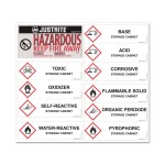 Justrite 29017 Hazardous Material Safety Cabinet Application Specific Labels